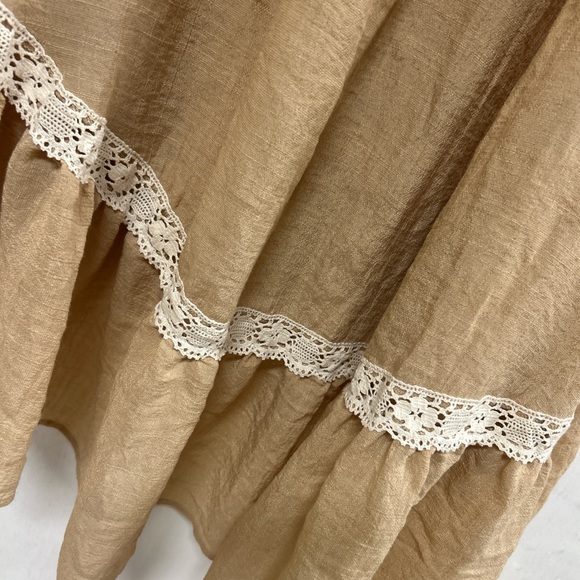 Tan Off-Shoulder Ruffle Dress - Picture 3 of 3